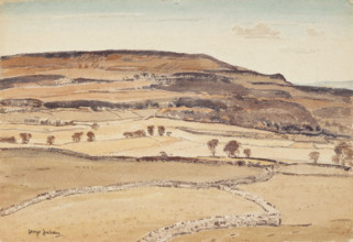 Landscape with Hills and Stone Fences, about 1930. Creator: George Graham.