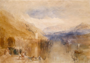 Oberhofen, Lake Thun, about 1848. Creator: JMW Turner.