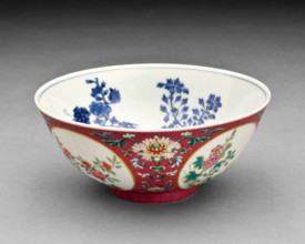 Bowl with roundels of floral design, 1821-1850. Creator: Unknown.