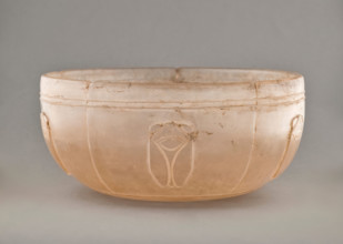 Glass bowl with cicadas in relief, c206BC to 220. Creator: Unknown.