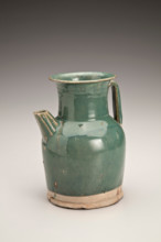 Turquoise ewer with short spout, 618-907. Creator: Unknown.