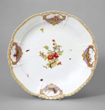 Plate, about 1741-1745. Creators: Johann Friedrich Eberlein, Meissen Porcelain.