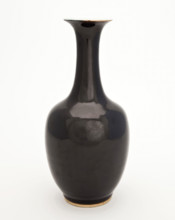 Tall black vase, 1700s. Creator: Unknown.