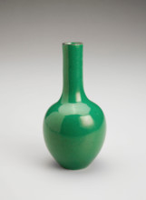 Tall green vase, date unknown. Creator: Unknown.