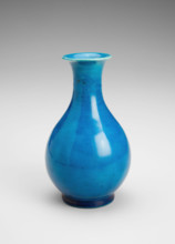 Kingfisher-blue vase, 1700s. Creator: Unknown.