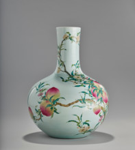 Vase with nine peach design, 1736-1795. Creator: Unknown.