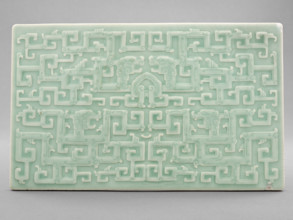 Tile with dragon design, about 1730. Creator: Unknown.