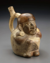 Vessel in the form of a seated figure, 300-500. Creator: Unknown.