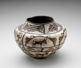 Vessel with deer showing red "heart line", 1870-1885. Creator: Unknown.