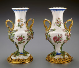 Vase Duplessis, vase about 1752, gilt bronze mount late 19th century. Creators: Jean-Claude Duplessis, Vincennes Porcelain Manufactory.