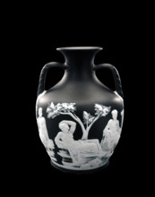 Vase (copy of Portland vase), about 1790. Creator: Josiah Wedgwood  & Sons.