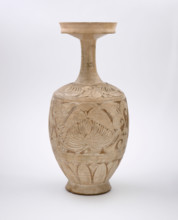 Vase with carved peony scrolls, about 1000. Creator: Unknown.