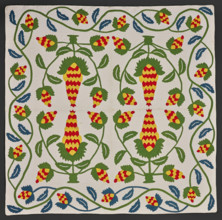 Quilt (Pineapple), about 1850. Creator: Unknown.