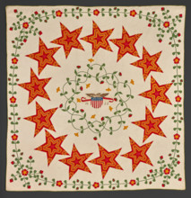 Quilt (Stars And Eagle), 1853. Creator: Unknown.