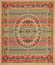 Bed Cover (Coverlet), about 1860. Creator: Unknown.