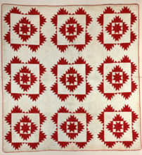 Quilt (Delectable Mountains), about 1850. Creator: Unknown.