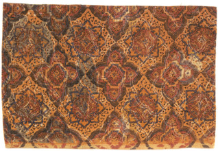 Fragment of Printed Fabric (Sarasa?), 1868-1900. Creator: Unknown.