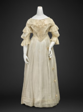 Dress (Bodice, Skirt), bodice late 1840s, skirt 1830s-1840s. Creator: Unknown.