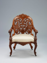 Armchair, about 1850-1860. Creator: Unknown.