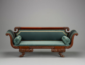 Grecian sofa, about 1825-1835. Creator: Unknown.