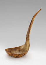 Ceremonial feast ladle with representations of killer whale, bear, and medicine man, 1850-1885. Creator: Unknown.