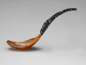 Ceremonial feast ladle with representation of crest legend, 1850-1885. Creator: Unknown.