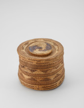 Basket and lid, 1880-1886. Creator: Unknown.