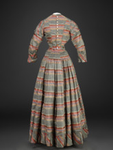 Dress (Bodice, Skirt), about 1860. Creator: Unknown.