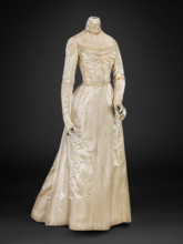 Wedding Dress (Bodice, Skirt), 1890-1900. Creator: Unknown.