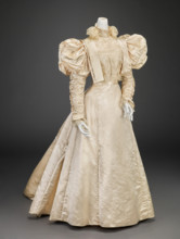 Wedding Dress (Bodice, Skirt), about 1896. Creator: Unknown.