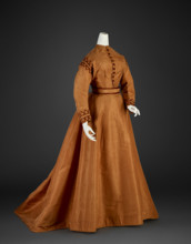 Day Dress (Bodice, Skirt, Sash), 1865-1867. Creator: Unknown.