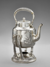 Water kettle with lid and stand, 1881. Creators: Dominick and Haff, Giles Brothers and Company.