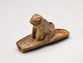 Frog effigy pipe, 200 BCE-500 CE. Creator: Unknown.