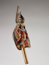 Ritual dance rattle in the form of a raven, 1850-1885. Creator: Unknown.