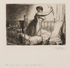 Turning Out the Light, 1905. Creator: John Sloan.