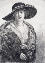 Mlle. Erminie Gagnon, 1922. Creator: Frederick Childe Hassam.