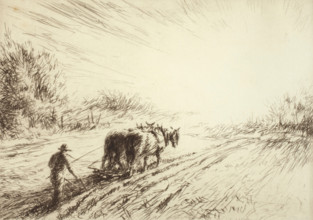 Early Plowing (Spring), 1930. Creator: Kerr Eby.