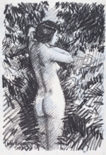 Nude (recto), 1918. Creator: Frederick Childe Hassam.