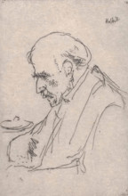 Old Man's Head - A Sketch, 1898. Creator: Ernest Haskell.