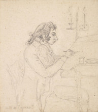 J. M. W. Turner at a Drawing Table (recto), about 1795. Creator: Thomas Monro.