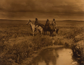 The Three Chiefs- Piegan, 1900. Creator: Edward Sheriff Curtis.