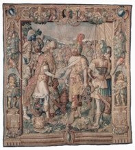 Tapestry (Anthony And Cleopatra Series: Antony Wins The Only Roman Victory...), c1600-1623. Creator: Karel van Mander.