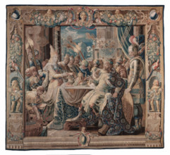 Tapestry (Anthony And Cleopatra Series: Cleopatra Entertains Antony), about 1640. Creator: Karel van Mander.