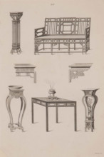 Plate XIV, Designs of Buildings, Furniture, Clothes, Machinery, and Implements of the Chinese, 1757. Creator: William Chambers.