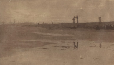 Rye Pier, Evening, 1888. Creators: Frank Short, F. Goulding.