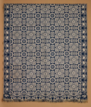 Bed Cover (Jacquard Coverlet), 1848. Creator: Matthew Rattray.