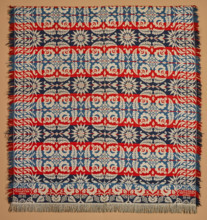 Bed Cover (Jacquard Coverlet), 1841. Creator: Peter Hartman.