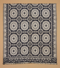 Bed Cover (Jacquard Coverlet), 1845. Creator: Samuel Graham.