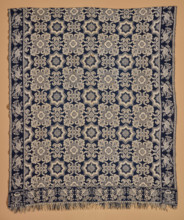 Bed Cover (Jacquard Coverlet), 1855. Creator: Samuel Graham.