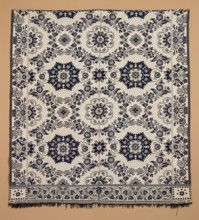 Bed Cover (Jacquard Coverlet), 1855. Creator: Samuel Stinger.